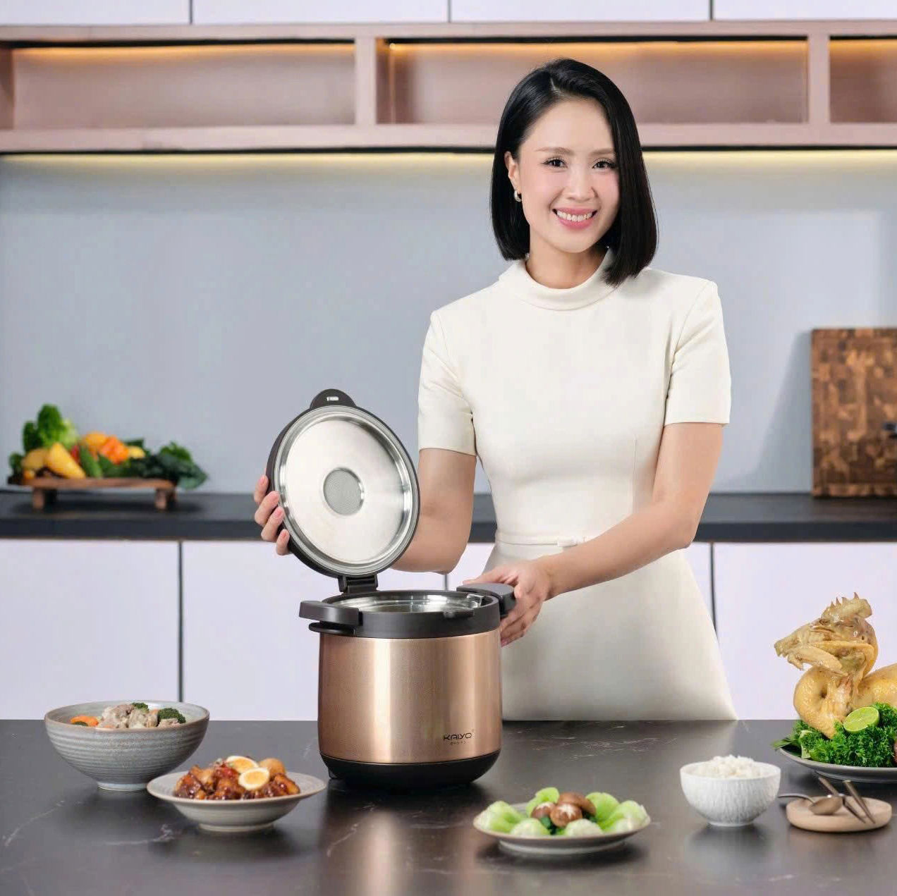 Nồi ủ chân không Kitchen Mate Kaiyo 4,5L KTC-6896